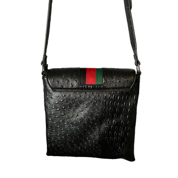 Ostrich croc Queenbee crossbody - Picture 4 of 7